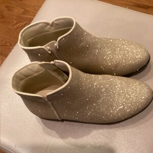 Cat & Jack Gold Sparkling Ankle Boots Size 1